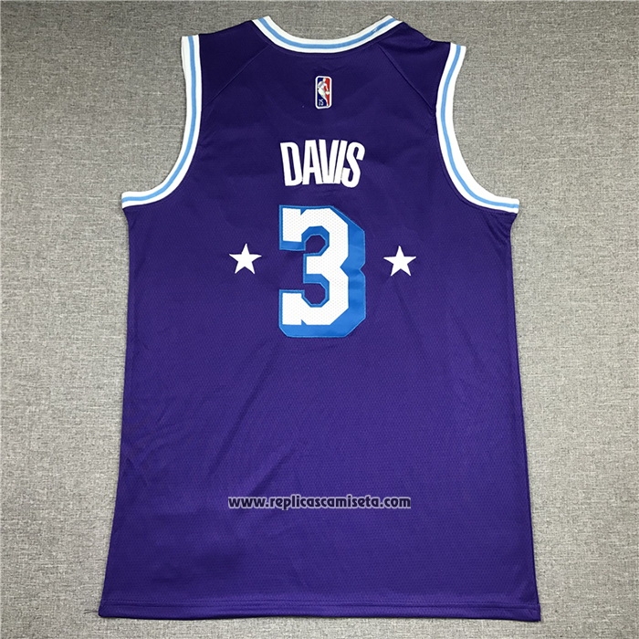 Camiseta Los Angeles Lakers Anthony Davis #3 Ciudad Edition 2021-22 Violeta